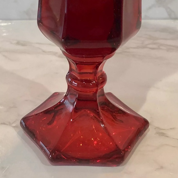 🇺🇸💥Vintage Ruby Red Fostoria Americana Coin & Eagle 7 7/8” Vase - MINT!💥🇺🇸 - Picture 6 of 11
